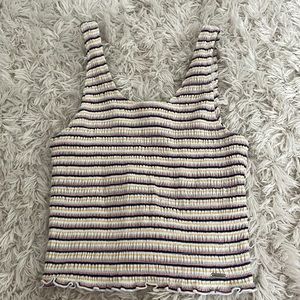 Hollister smocked cropped tank